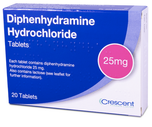 Diphenhydramine 25 mg Tablets Anti-Histamine
