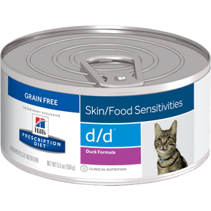 Hill's Prescription Diet d/d Feline Duck & Green Pea Formula Canned 156 g PKG/24 **Format Pate**