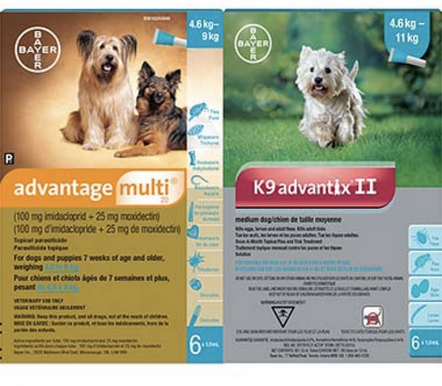 Multi Duo 20 Plus 4.6-11 kg (Advantage Multi+K9 Advantix II) **Must Speak with a Nurse Over the Phone Prior to Ordering.**