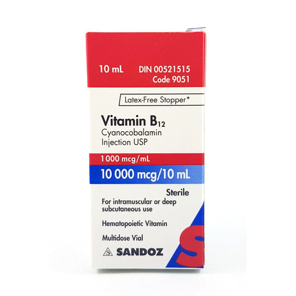 Vitamin B12 Injectable **Format Injectable Size 10mL Strength 1000 mcg/mL**