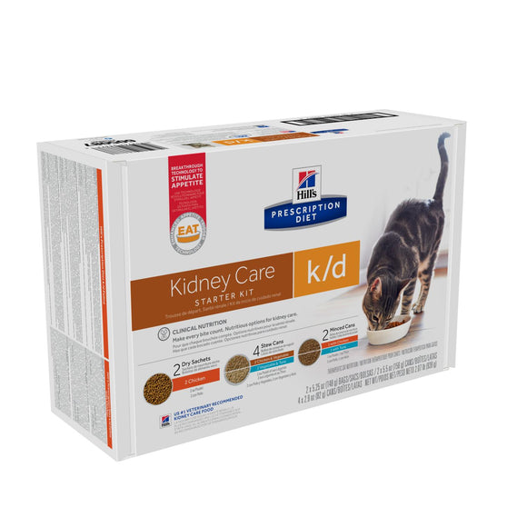 Hill's Prescription k/d Starter Kit - Feline Assorted Canned & Kibble