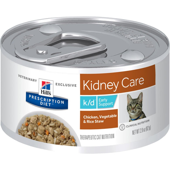 Hill's Prescription Diet k/d Early Support Feline Chicken & Vegetable Canned **Format Stew**82 g /PKG 24