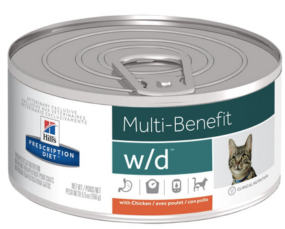 Hill's Prescription Diet w/d Multi-Benefit Feline Canned 156 g /PKGX24